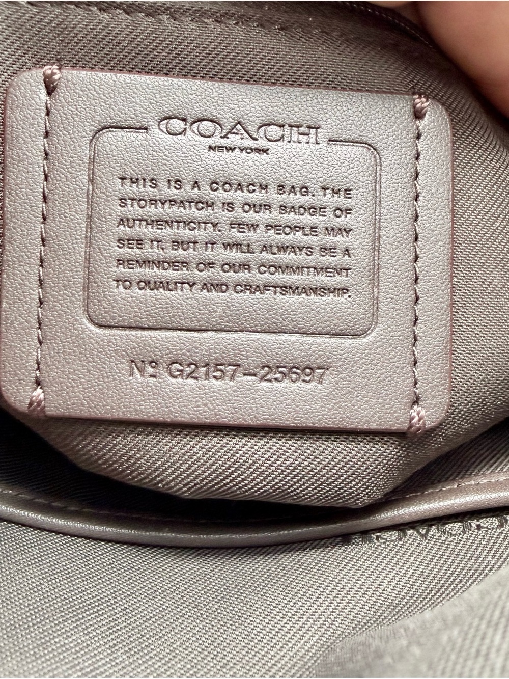 Coach Small Dufflette Signature Jacquard Crossbody Bag Khaki Brown  25697 - Picture 8 of 9